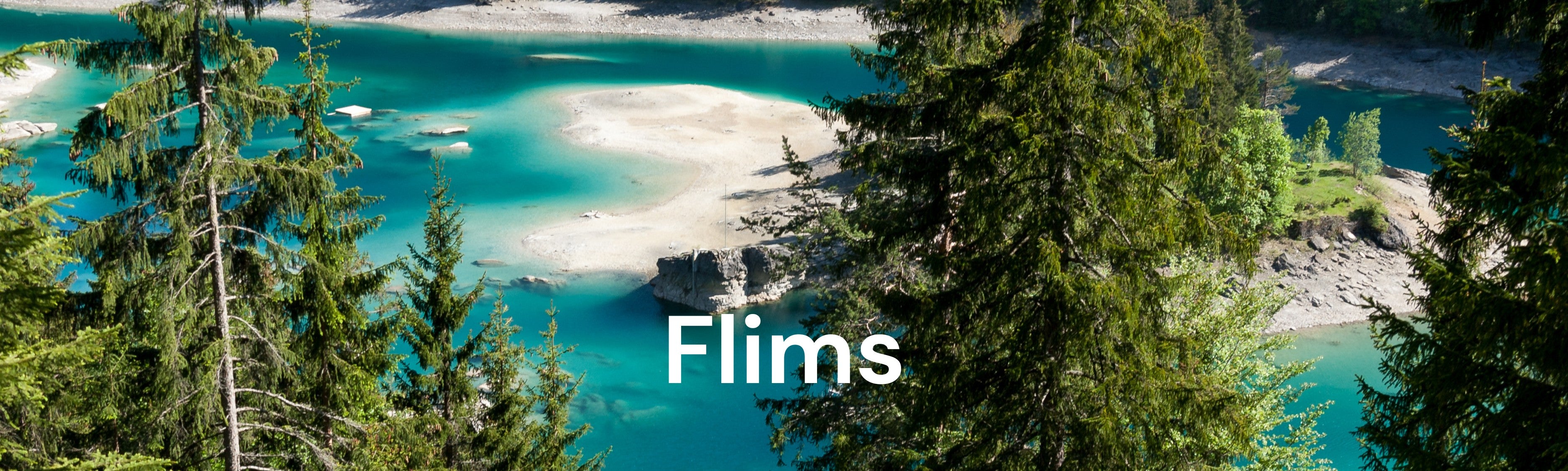 Kristallklares Wasser in Flims – ein paradiesisches Ziel für anspruchsvolle MTB-Trails mit dem Fischer E-Bikek Montis.