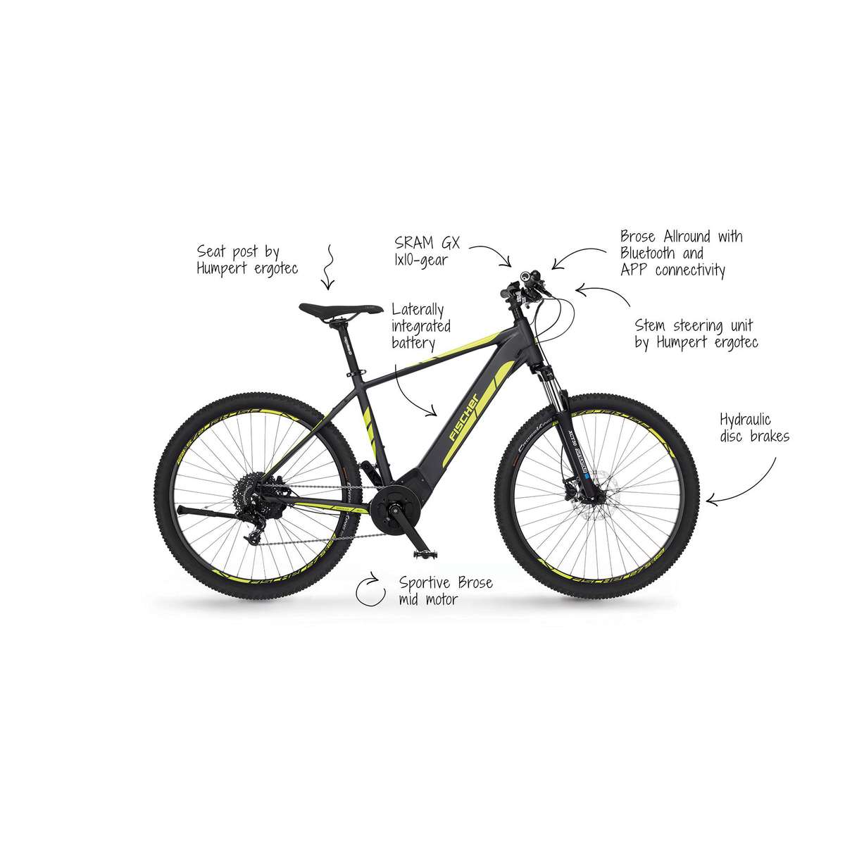 FISCHER MONTIS 46 cm E-MTB Hardtail E-VTT Vélos