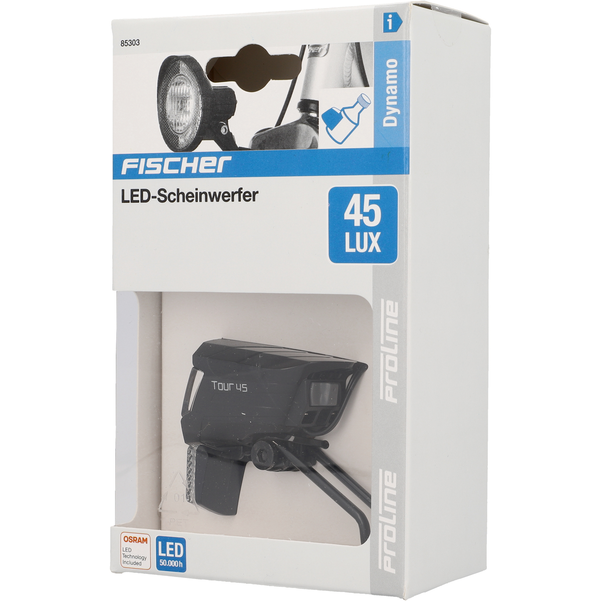 FISCHER Dynamo LED-Scheinwerfer 45 Lux